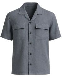 Peserico - Linen Camp-Collar Shirt - Lyst