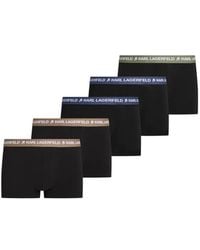 KARL LAGERFELD - Lot De Cinq Boxers À Taille Contrastante - Lyst