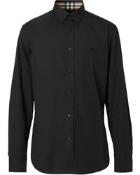 Burberry Embroidered Logo Shirt - Black