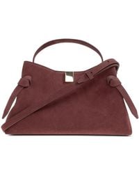 Yuzefi - Gyoza Knot-Detail Suede Tote Bag - Lyst
