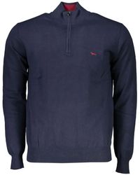 Harmont & Blaine - Embroidered Half-Zip Cotton Sweater - Lyst