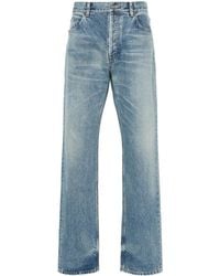 Saint Laurent - Vaqueros Rectos Con Efecto Lavado - Lyst