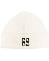 Givenchy - 4g-embroidered Ribbed Beanie - Lyst
