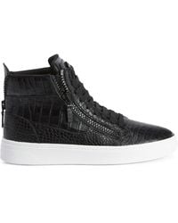 Giuseppe Zanotti - High-Top-Sneakers Mit Kroko-Effekt - Lyst