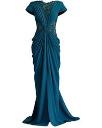 Tadashi Shoji - Floral-Sequin Embellished Maxi Dress - Lyst