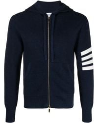 Thom Browne - 4-Bar Stripe Waffle-Knit Hoodie - Lyst