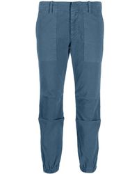 Nili Lotan - Concealed-fastening Cotton Tapered Trousers - Lyst