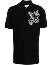 Philipp Plein - Snake-Print Cotton Polo Shirt - Lyst