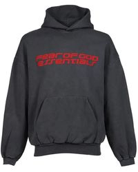 Essentials - Logo-Print Cotton Hoodie - Lyst