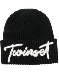 Twinset - Beanie Mit Logo - Lyst