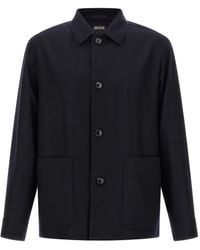 ZEGNA - ウール シャツジャケット - Lyst