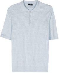 Barba Napoli - Short-sleeve Ribbed Polo Shirt - Lyst