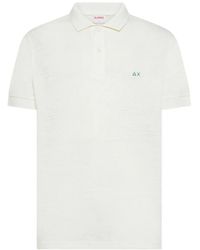 Sun 68 - Logo-Embroidered Linen Polo Shirt - Lyst
