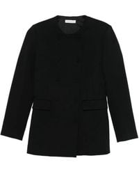 Liviana Conti - Collarless Double-Breasted Coat - Lyst