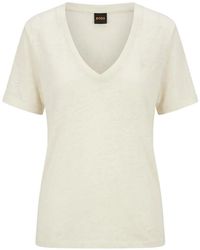 BOSS - T-Shirt À Col V - Lyst