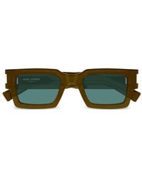Saint Laurent - Rectangle-Frame Sunglasses - Lyst