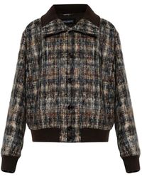 Dolce & Gabbana - Mohair-Blend Check Bomber Jacket - Lyst