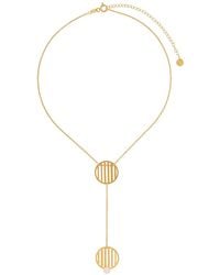 Hsu Jewellery Double Circle Necklace - Metallic
