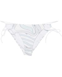 PUCCI - Iride-Print Side-Tie Bikini Bottoms - Lyst