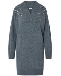 Liu Jo - Knit Dress With Jewel Embroidery - Lyst