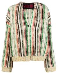 VITELLI - Striped Knit Cardigan - Lyst