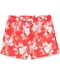 Kiton - Zwembroek Met Bloemenprint - Lyst