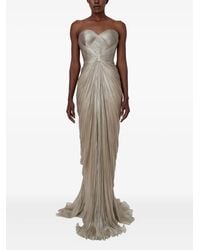 IRIS SERBAN - Schulterfreies Iolanda Maxikleid mit Falten - Lyst