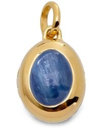 Monica Vinader - Pendentif September Birthstone À Pendentif Médaillon Serti De Cyanite - Lyst