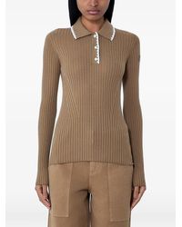 Moncler - Polo De Canalé Con Botones - Lyst
