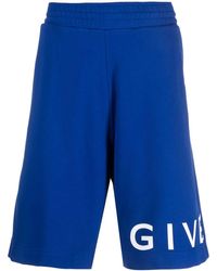 Givenchy - Logo-Print Knee-Length Track Shorts - Lyst