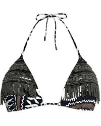 Miss Bikini - Fringe Triangle Bikini Top - Lyst