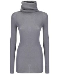 Rick Owens - Ls Tube Ribbed-Knit Roll-Neck Sweater - Lyst