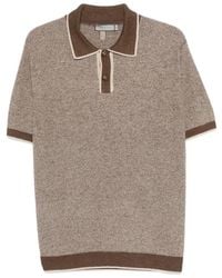 Canali - Textured Polo Shirt - Lyst