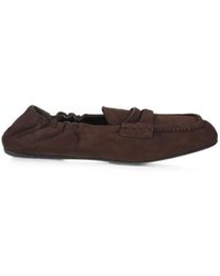 Miu Miu - Mocassins À Logo Imprimé - Lyst