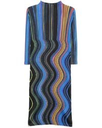 Pleats Please Issey Miyake - Warp Midi-Jurk - Lyst