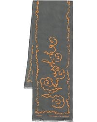 Nanushka - Fringed Silk Scarf - Lyst