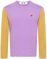 COMME DES GARÇONS PLAY - Heart-Patch Cotton T-Shirt - Lyst