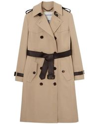 Burberry - Long Silk Cotton Foxfield Trench Coat - Lyst