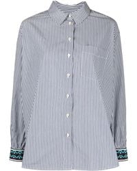 Scotch & Soda - Stripe-print Beaded-cuff Shirt - Lyst