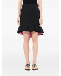 McQueen - High-Low Pleated Mini Skirt - Lyst