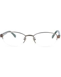 Gucci - Rectangle-Frame Semi-Rimless Glasses - Lyst