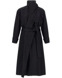 Issey Miyake - Trench Asimmetrico Shell - Lyst