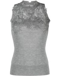 Ermanno Scervino - Lace-detailing Sleeveless Top - Lyst
