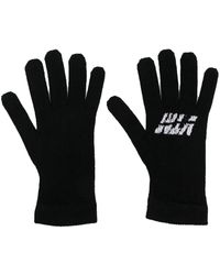 VTMNTS - Intarsia-knit Logo Gloves - Lyst