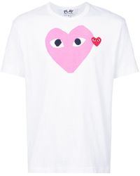 COMME DES GARÇONS PLAY - T-shirt con stampa a cuore - Lyst