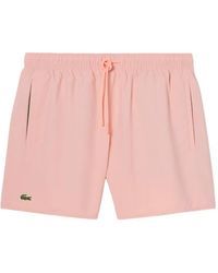 Lacoste - Logo-Patch Drawstring Swim Shorts - Lyst