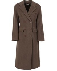 P.A.R.O.S.H. - Wool-blend Double-breasted Coat - Lyst
