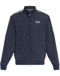 EA7 - Veste Rayée À Fermeture Zippée - Lyst