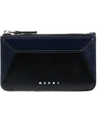Marni - Logo-print Leather Card Holder - Lyst