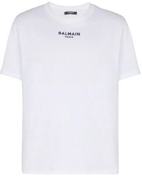 Balmain - Paris Small Embroidered Logo T-Shirt - Lyst